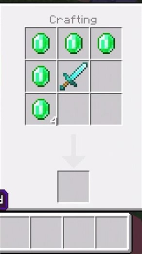 Emerald Sword💀 #minecraft #shorts #mcpc