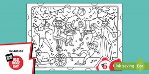 Comic Relief: Red Nose Day Busy Colouring Challenge [Ages 5-7]