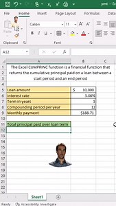 🚀How to CUMPRINC function in Excel #computerknowledge #exceltips #youtube | HG Computer Class