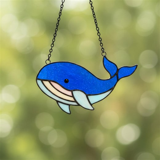 Whale Stained Glass Pattern PDF, Whale Suncatcher Template, Beginner Friendly SVG (digital Download) - Etsy