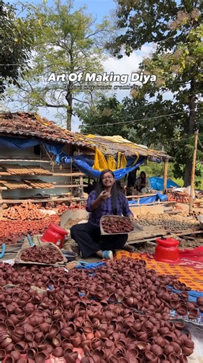 Shiwanjali Mishra | The traditional art of diya making begins with collecting fine clay from riverbanks, which is then cleaned and kneaded to make it smooth.... | Instagram
