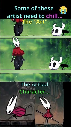 The Character Vs The Fan "Art"... - Hollow Knight Silksong