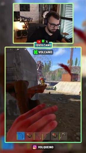 VOLCA SE PONE A JUGAR HEADSHOT SIMULATOR EN EL INICIO DEL WIPE!! - #rust #rustgame #pvp #shorts