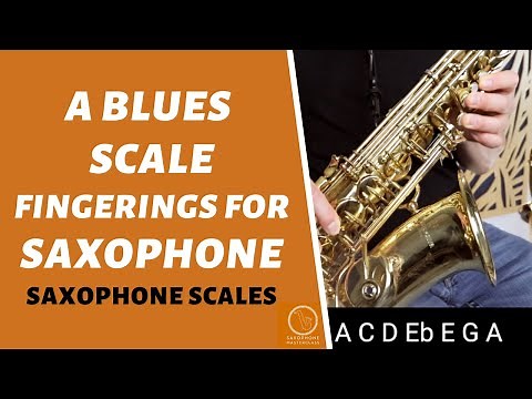 A Minor Blues Scale Fingerings on Saxophone (Alto, Tenor, Baritone, Soprano)