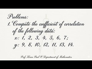 Finding the Correlation Coefficient | Karl Pearson’s Method with Solved Problems | Paul Academy