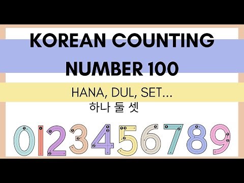 Korean counting number (Hana, dul,set ) 1-100