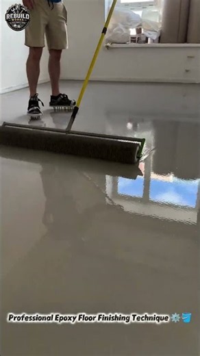 Self Leveling Floor Coating Process ✨🏗️ #Flooring #Construction #Epoxy