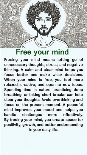 Free Your Mind — Think Positive and Live Better #speakconfidentenglish #englishlanguag #dailyenglish
