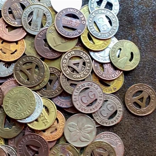 Vintage Transit Tokens, Cut-out Coins, 10 Assorted Dime-size Transit Tokens, Train, Subway, Bus, Bridge, Ferry, Trolly, Metro, Rail, Parkway - Etsy