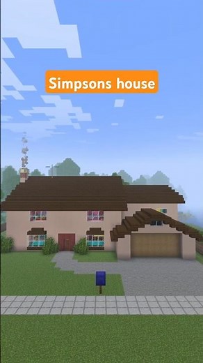 The Simpsons house #minecraft #easyhouse #minecraftbuilding #minecrafttutorial
