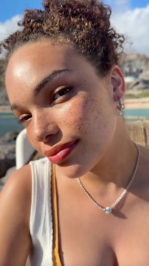 Completing the look with our Luna Circle Link Necklace & Luna Charm Hoops. A glittering statement set in 14k white gold. | Lightbox Jewelry