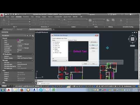 AutoCAD Demo - Creating note and furniture tag leader styles per the ID CAD Standards