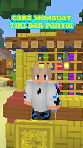 Cara Membuat Tiki Bar Pantai Di Minecraft