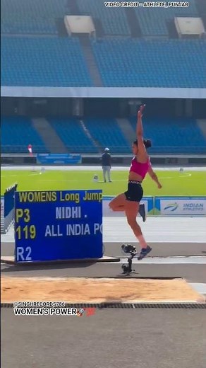 women's long jump video women's competition video in slow motion