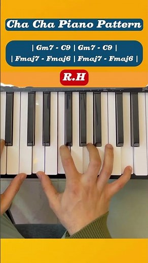 Cha Cha Piano Pattern 🔥🎹 #piano #musicchords #learning #pianotutorial #chacha #pianomusic