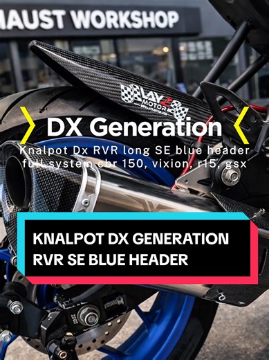 KNALPOT DX GENERATION RVR SE BLUE HEADER #knalpotracing #aksesorismotor #modified #racunshopee #dxgeneration