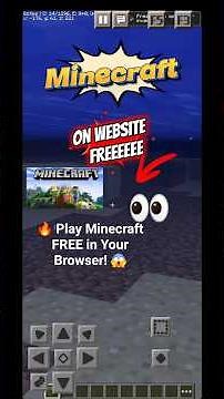 🔥 Play Minecraft FREE in Your Browser! 😱 #minecraft