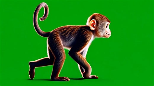 Monkey, Green Screen, Green Screen Monkey. Free Stock Video
