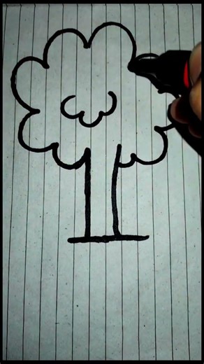 tree 🌲 ka easy and like drawing ❤️#viral #easydrawing #trending #music #sketch #shorts