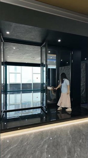Folding glass doors, retractable and space-saving, super sleek and transparent #doors