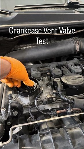 A quick crankcase vent valve test.