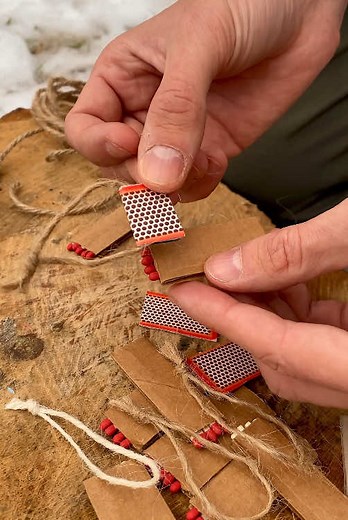 SURVIVAL skills: How to Make Stormproof Matches for EXTREME Conditions 🔥#camping #survival #lifehacks #bushcraft #ideas #outdoors #skills #forest