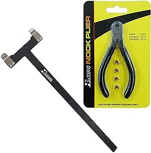 NIKA ARCHERY Nock Pliers Set, 4 String Nocking Points, Bow T Square Shooting Target Practise