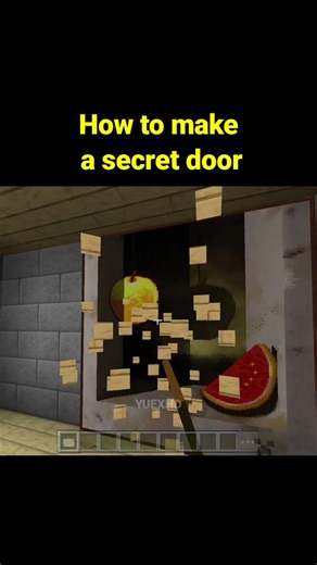 Make secret door with dog painting #usa #minecraft #shorts