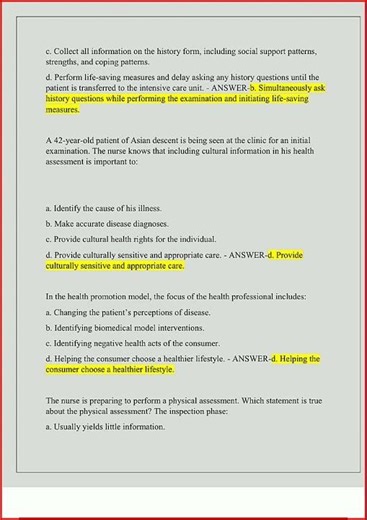 Health Assessment Exam 1 Latest With Real Questions And Well video