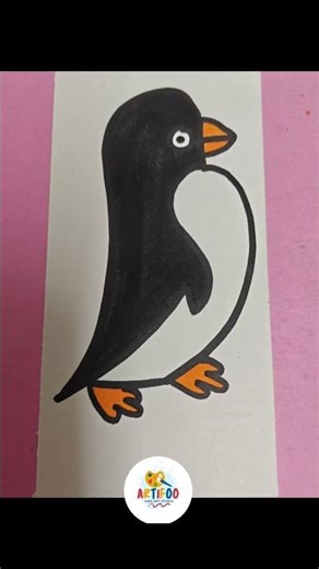 Easy Penguin Drawing for Kids | Simple Animal Drawing for Beginners #easydrawing #drawing #kidsart