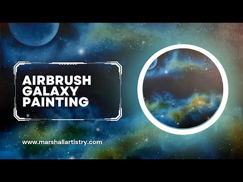 HOW TO AIRBRUSH A GALAXY - Space painting with stars and a nebula #airbrush #airbrushartist #art