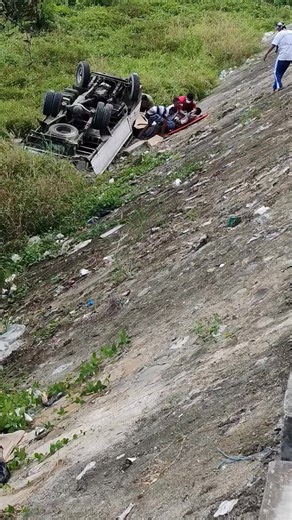 WATCH | NEWS UPDATE: A driver and his helper were rescued after a truck loaded with construction materials fell into a ravine in Barangay Lumbangan, Zamboanga City morning on Tuesday, December 23, 2025. The condition of the victims is still being assessed, as of this writing. Authorities are still investigating the cause of the accident. | Courtesy: Dhams Hapil via Efren Mamac, One Mindanao #GMARegionalTV #LocalNewsMatters #GMAIntegratedNews | GMA Regional TV News