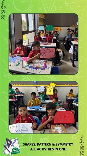 Shapes & Patterns in Action! ✨ Class 4 students explored math through creativity and fun. They made tessellation art, designed patterns, built polygons with sticks, and discovered mirror reflections. Learning shapes was never this exciting!  #CredoWorldSchool #MathIsFun #LearningByDoing #ShapesAndPatterns #TessellationArt #CreativeLearning #HandsOnMath #YoungMathematicians #JoyfulLearning #SchoolActivities | Credo World School Dahanu | Facebook