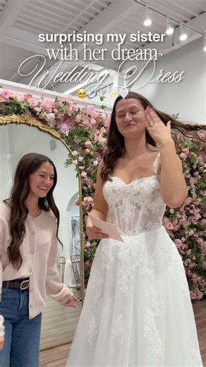 i surprised my sister by getting her wedding dress! 🥹 *wedding dress shopping vlog*