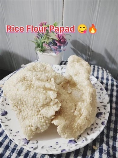 Crispy l Testy Rice Flour Papad 😋🔥 Recipe In Marathi full video discription box #riceflourpapad