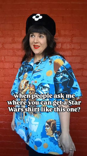 You know what?! You can also get it yourself! Shop this Star Wars button down at www.Retro-Spection.com ✨💖✌🏻 #starwars #upcycle #handmade #sewing #nostalgia | Retro-Spection