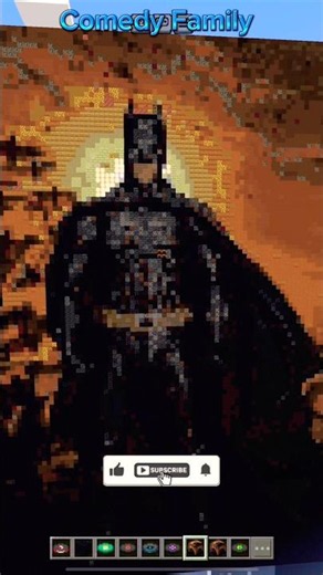 Batman 👋 pixel art Minecraft😎 | Wait For It... #shorts #minecraft