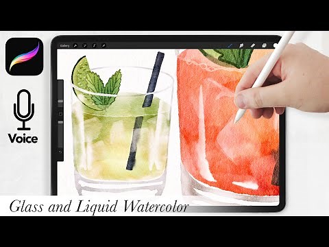 Watercolor Mojito // Watercolor Cocktail Tutorial // Procreate Watercolor Brushes