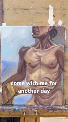 Live model! #painting #artclass #artschool #figuredrawing #oilpainting #painter #acrylicpainting