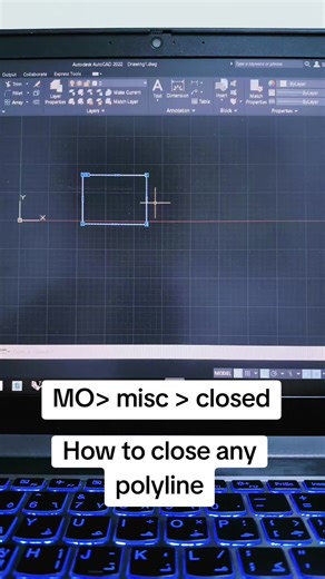 ‏Close any polyline #polyline #cad