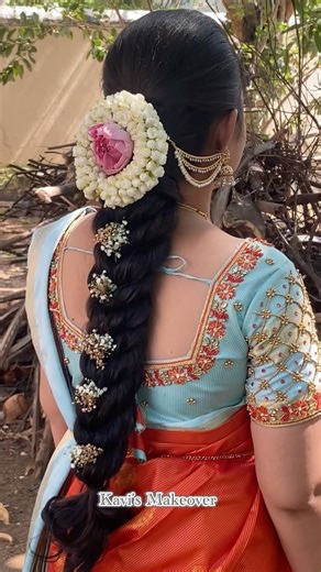 Engagement Hairdo❤️#mehandhi #wedding #trichy #engagement #thuraiyurmakeupartist