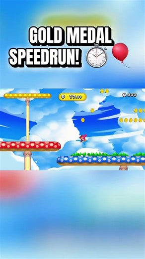 Hot-Air Yoshi Ride Gold Medal (29.35s) - New Super Mario Bros. U Deluxe ⭐️