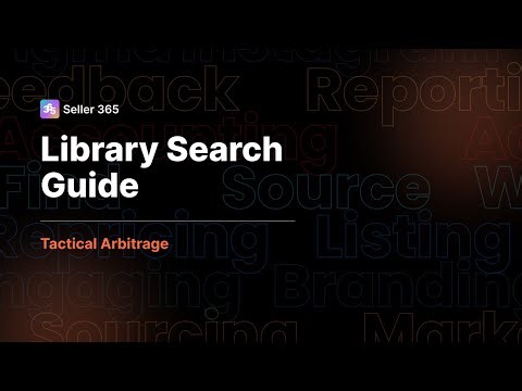 Tactical Arbitrage 1.0 - Library Search Guide