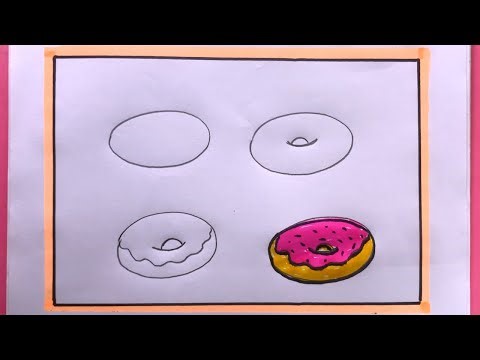 How To Draw Donut Easy/Donut Drawing easy
