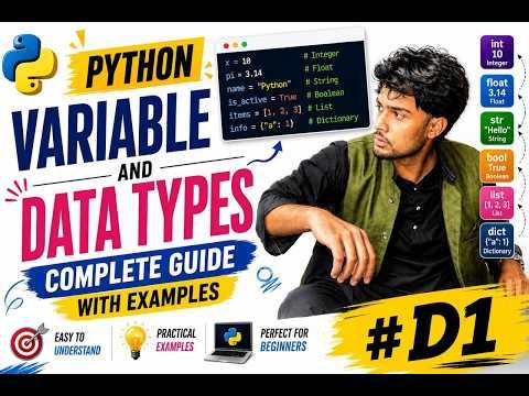 Python Variables & Data Types Explained | Complete Beginner Tutorial in Python 2026