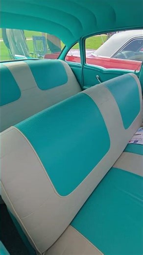 Now this color pops 😲👍😉#1957chevy #views #awesome #nwtccarshow #carshow #greenbay #wisconsin