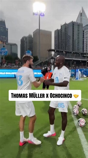 What a link up. 🤝 MLS All-Star Skills Challenge pres. by @AT&T #mls #muller #ochocinco #allstar #bayernmunich