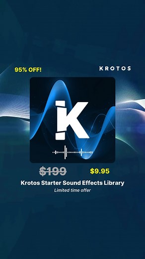 13K views | ⚠ LAST CHANCE! A broad collection of high-quality sound effects spanning across classic categories of sound design. For a limited time only. ⚡ Great all-rounder ⚡ 3,956 professional sounds ⚡ 96/192khz High-Quality Wav Files ⚡ 100% Royalty-Free Commercial License ⚡ 10.5 GB This library covers a massive range of of use case including ambiences, animals, cinematics, combat, Foley, footsteps, surfaces, magic, mechanical, weapons, whooshes. | Krotos Audio | Facebook