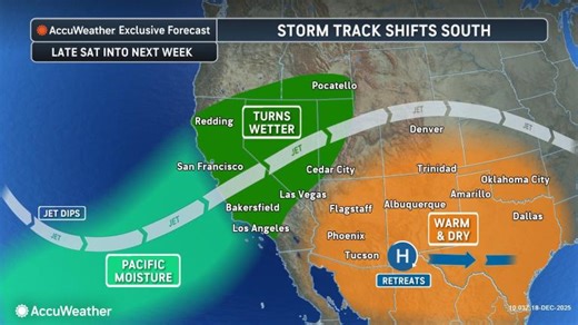 Heavy rain, flooding from Pacific storms to focus on California leading up to Christmas