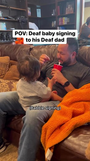 1.3M views · 100K reactions | When my Deaf baby was exposed with many Deaf people signing to each other, he randomly make up signs and was so curious in using his hands to communicate. He understands that he can communicate this way just like when he sees other Deaf people communicate with each others in ASL. | That Deaf Family | Facebook